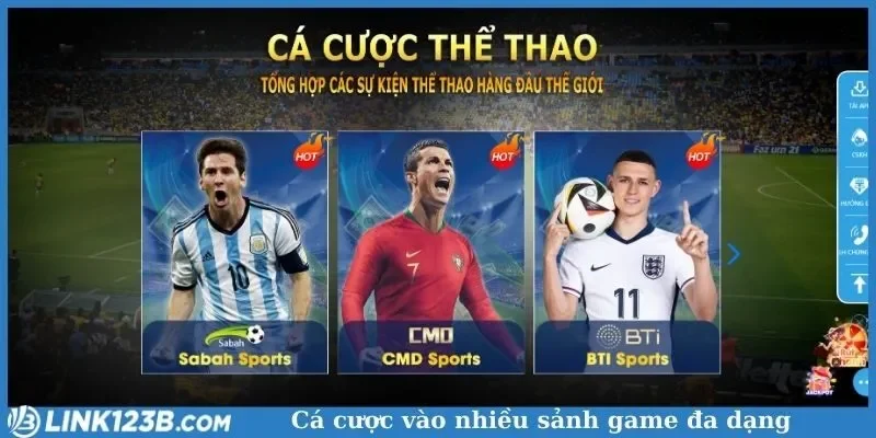 Cá cược vào nhiều sảnh game đa dạng