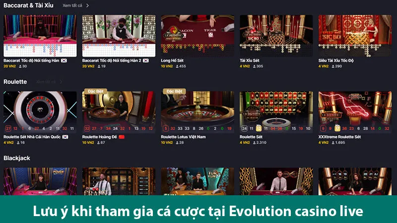 EVO live casino: Sự lựa chọn hàng đầu cho cá cược trực tuyến