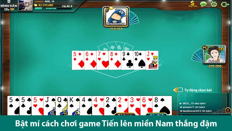 Bật mí cách chơi tiến lên miền Nam online luôn thắng 100%